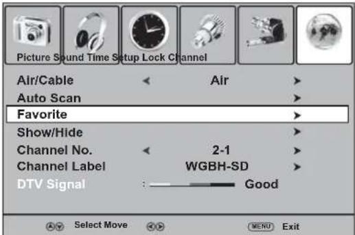 Dynex DXLCD3209 - Press  or  to select Favorite. - 1
