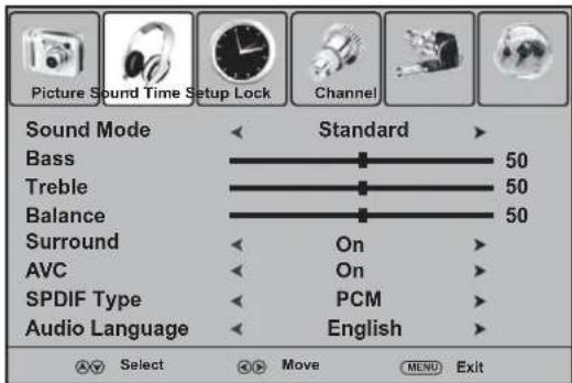 Dynex DXLCD3209 - To adjust the audio: - 1