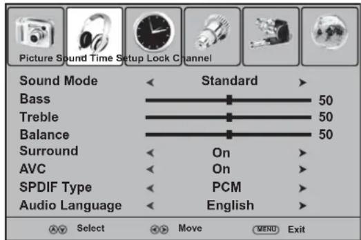 Dynex DXLCD3209 - Pour régler l'audio : - 1