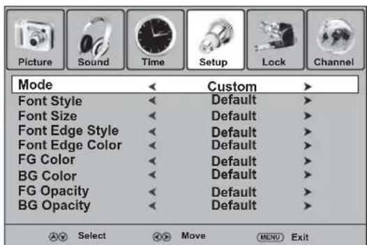 Dynex DXLCD3209 - Paramétrage du style des sous-titres codés Pour modifier le style des sous-titres codés : - 1