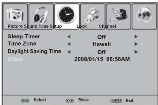 Dynex DXLCD3209 - To set the clock: - 1