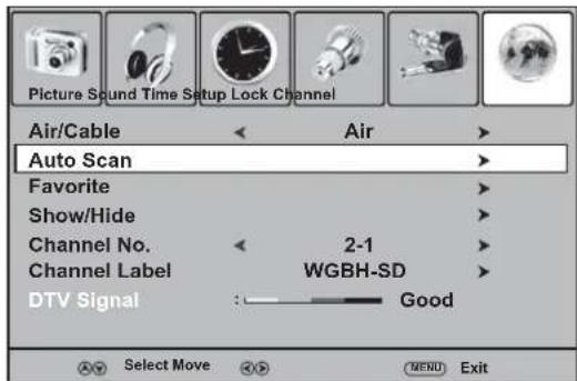 Dynex DXLCD3209 - Para memorizar canales si la fuente de senal de TV es Aire (antena): - 4