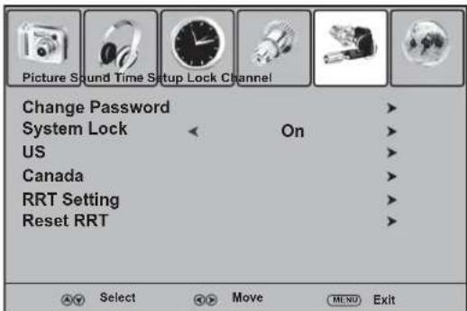 Dynex DXLCD3209 - Menu de bloqueo (Lock) - 1