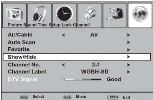 Dynex DXLCD3209 - Pour supprimer un canal ménorisé : - 2