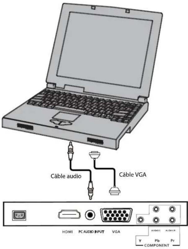 Dynex DXLCD19 - Raccordement à un ordinateur - 1
