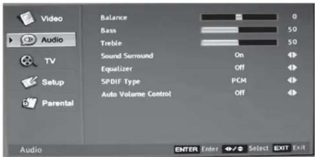 Dynex DXLCD19 - Réglage de l'audio - 1
