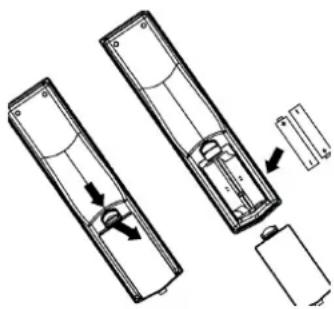 Dynex DLCD37 - To install the remote control batteries: - 1