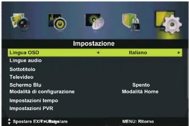 CHANGHONG LED40E1090H - Configurazione del menu delle Impostazione - 1