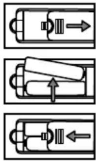 CHANGHONG LED40E1090H - Vkládání baterií do dálkového ovladače - 1