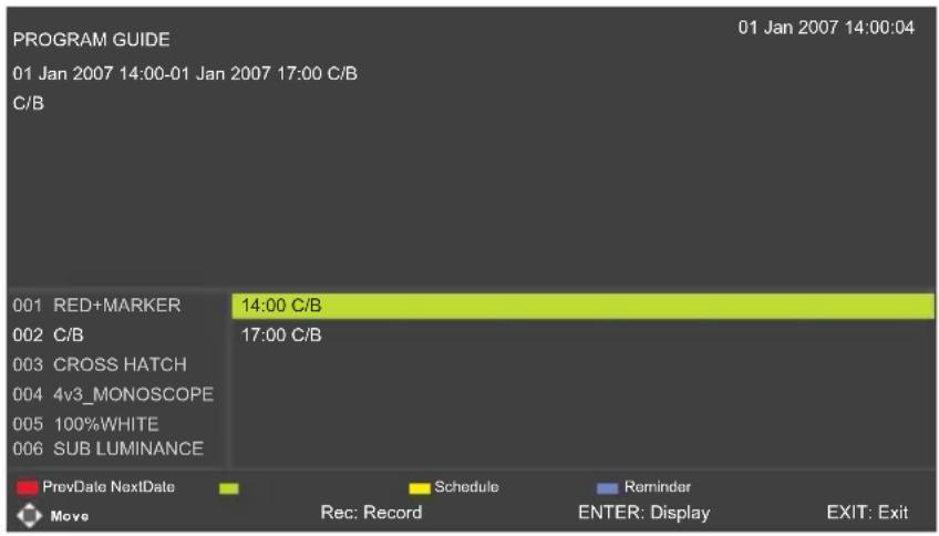 CHANGHONG LED40E1090H - PROGRAM GUIDE (In DTV mode) - 1