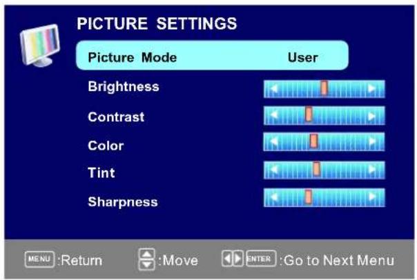 Seiki SC322TI - Picture Settings - 1