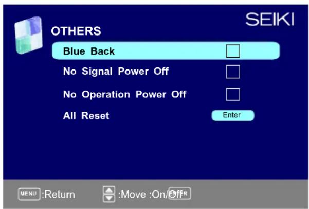 Seiki SC322TI - AUTRE MENU - 1