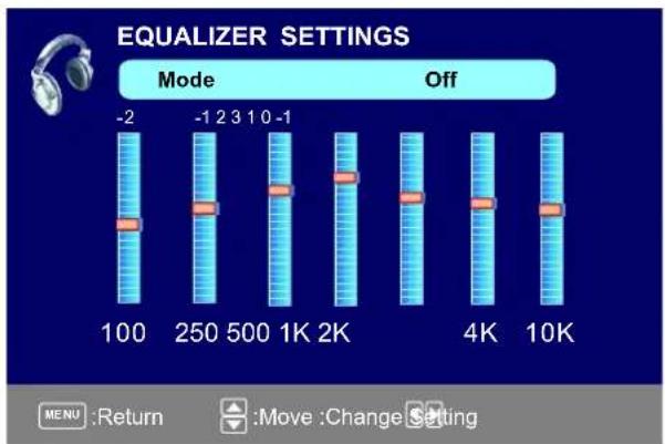 Seiki SC322TI - Equalizer Settings - 1