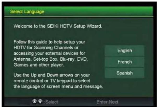 Seiki SC232FI - Selectionner la Langue - 1