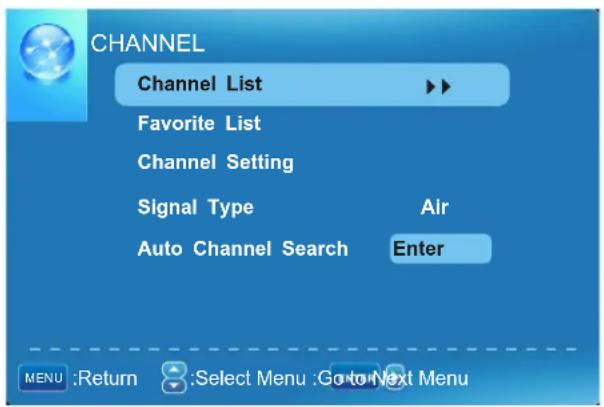 Seiki LC32B56 - CHANNEL MENU - 1