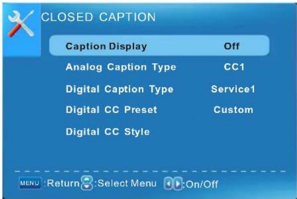 Seiki LC32B56 - Closed Caption - 1