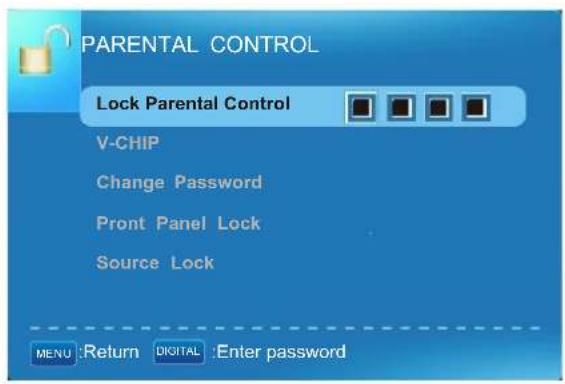 Seiki LC32B56 - PARENTAL CONTROL - 1