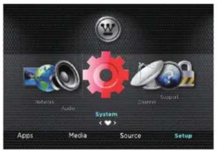 WESTINGHOUSE WD70UB4580 - Navigating the Setup Settings - 1