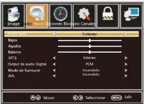 WESTINGHOUSE WD40FX1170 - MENU AUDIO - 1