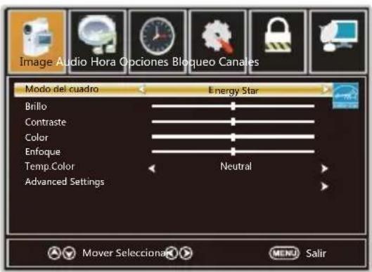 WESTINGHOUSE WD40FX1170 - MENU IMAGEN - 1