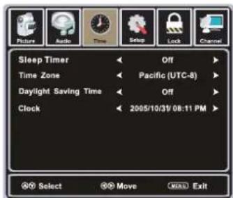 WESTINGHOUSE EU50F2G1 - TIME Menu - 2