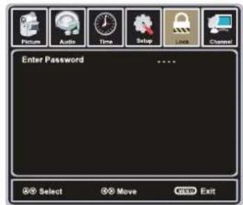 WESTINGHOUSE EU50F2G1 - LOCK MENU: - 1