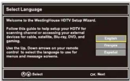 WESTINGHOUSE DWM48F1A1 - Select Language - 1