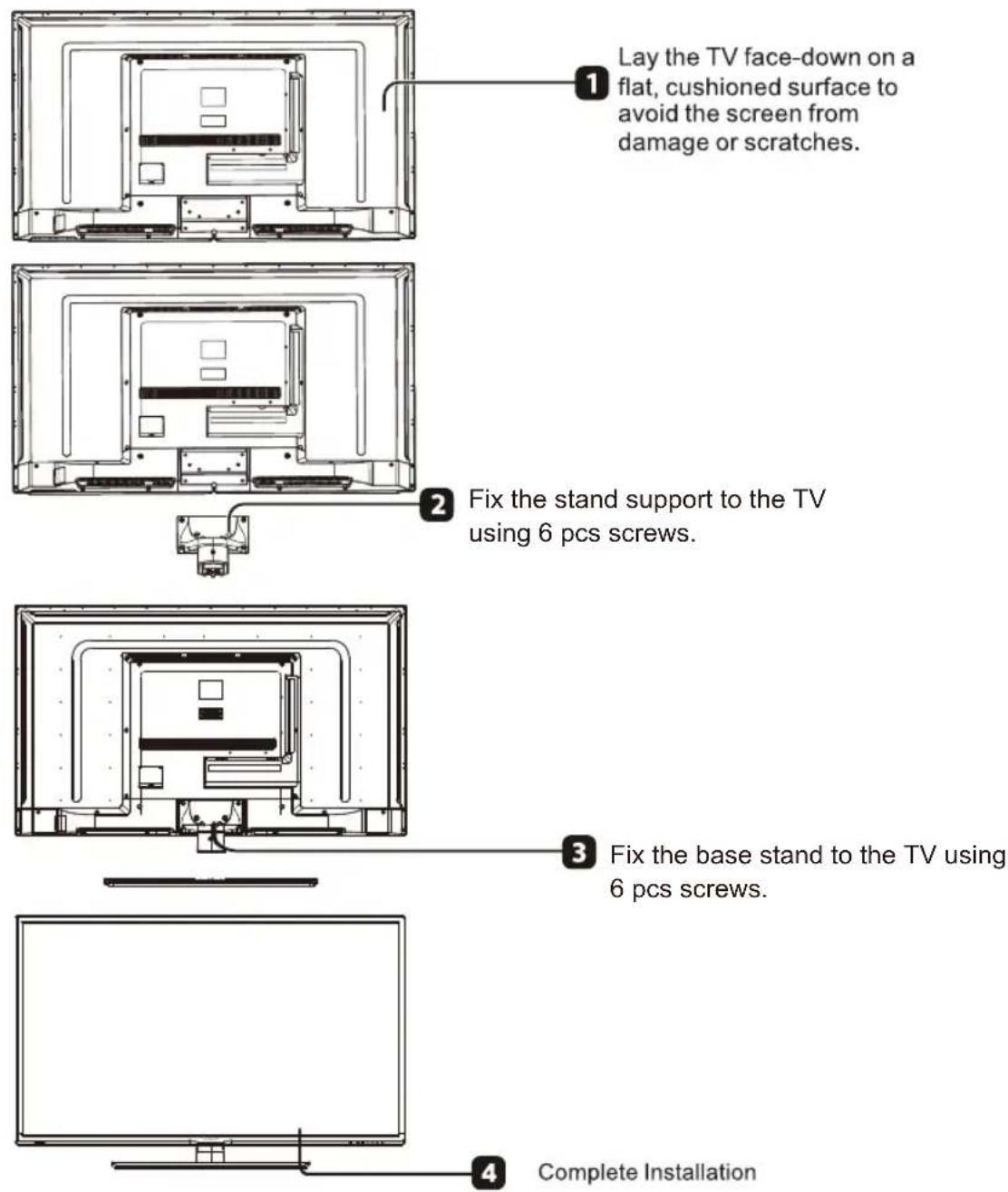 WESTINGHOUSE DWM48F1A1 - How to install the stand! - 1