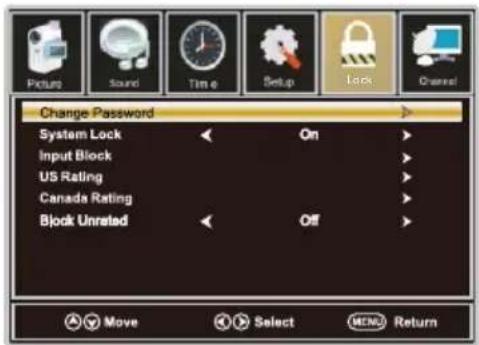 WESTINGHOUSE DWM40F1A1 - Lock Menu - 3