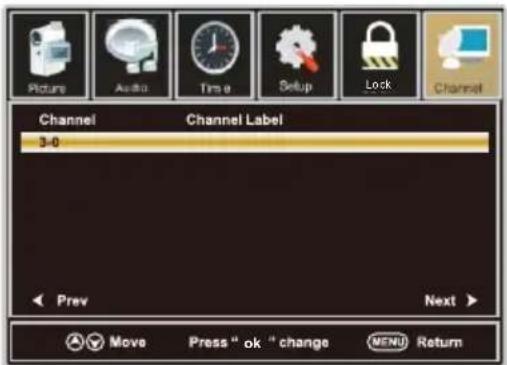 WESTINGHOUSE DWM40F1A1 - Channel List - 2