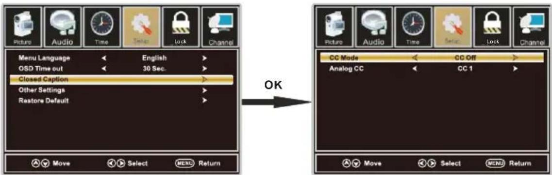 WESTINGHOUSE DWM40F1A1 - Closed Caption - 1