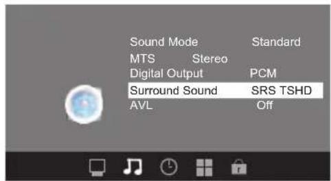 WESTINGHOUSE DW32H1G1 - MENU DE AUDIO - 1