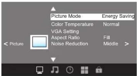 WESTINGHOUSE DW32H1G1 - MENU IMAGE - 1
