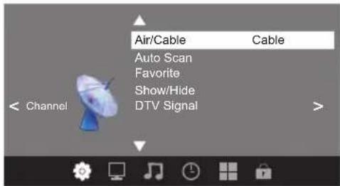 WESTINGHOUSE DW32H1G1 - Channel MENU - 1