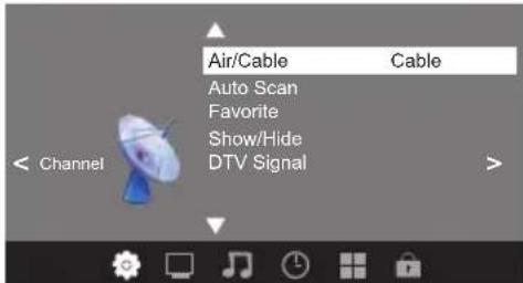 WESTINGHOUSE DW32H1G1 - MENU CHANNEL - 1