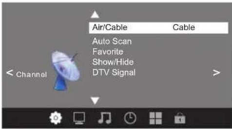 WESTINGHOUSE DW32H1G1 - MENU CHANNEL - 1