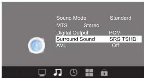 WESTINGHOUSE DW32H1G1 - Menu AUDIO - 1