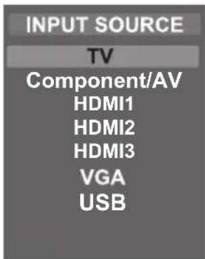 Seiki SE50FY - Selection d'une source d'entrée - 1