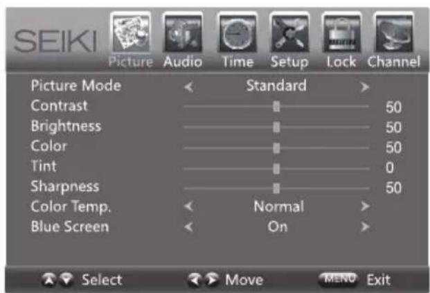 Seiki SE50FY - Picture Settings - 1