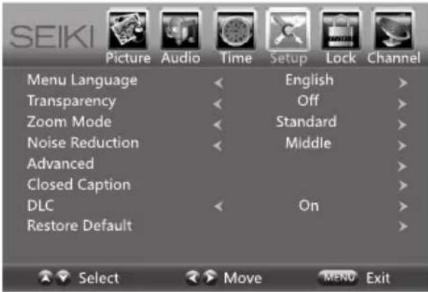 Seiki SE50FY - Configuración - 1