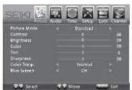 Seiki SE43FYP4 - Navigation à l'écran - 1