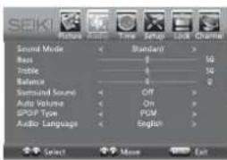 Seiki SE43FYP4 - Navigating the On-screen Display - 3