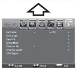 Seiki SE43FYP4 - Navigacion por la On-screen Display - 6