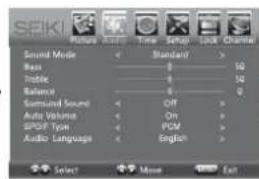 Seiki SE43FYP4 - Navigacion por la On-screen Display - 3