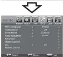 Seiki SE43FYP4 - Navigation à l'écran - 10