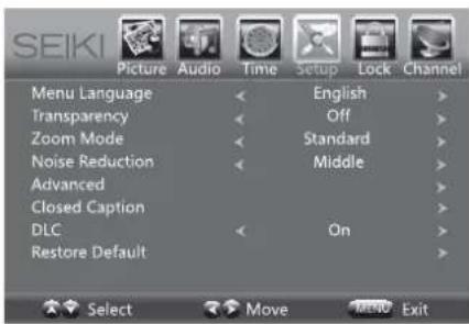 Seiki SE43FYP4 - Configuración - 1