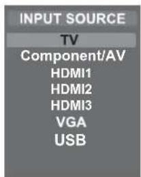 Seiki SE43FK - Selection d'une source d'entree - 1