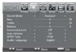 Seiki SE43FK - Navigation à l'écran - 2