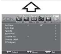 Seiki SE43FK - Navigating the On-screen Display - 6