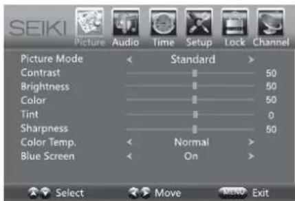 Seiki SE43FK - Configuración de laImagen - 1